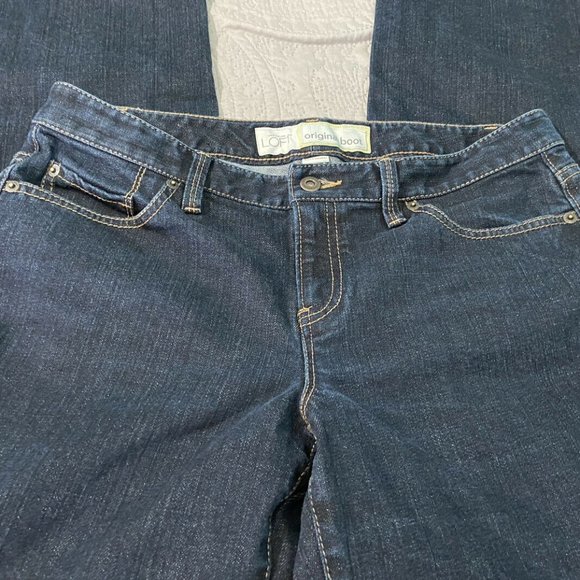 Ann Taylor LOFT Original Boot Dark Wash Womens Jeans 10 (B) - Picture 3 of 11